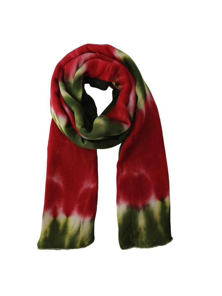 Minty Watermelon tie dye stole