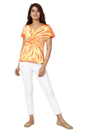 marigold tie dye tee