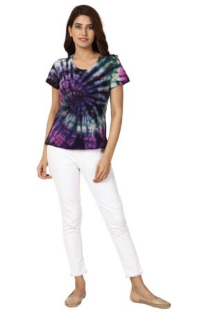 girls Blueberry tie dye t-shirt