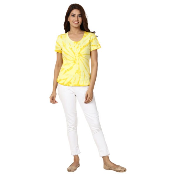 girls creamy tie dye tee