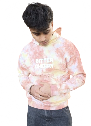 Apricot Aura tie dye hoodie