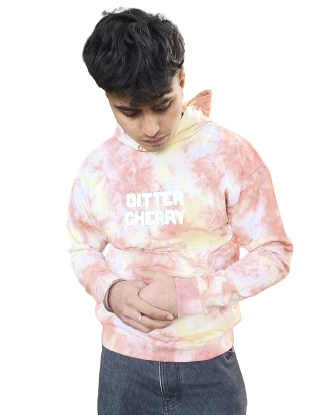 Apricot Aura tie dye hoodie