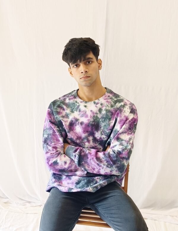 purple mix scrunch sweatshirt