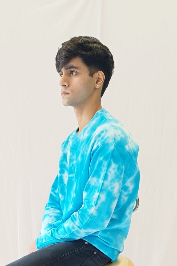 cyan scrunch sweatshirt - Image 3