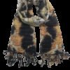 Black festive spot on scarf