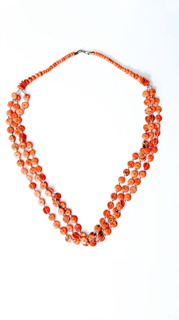 orange beaded necklaces